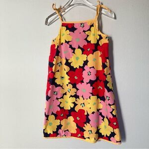 Hanna Andersson Dress Girls 10 140‎ CM Floral Flower Power Retro Sundress Summer